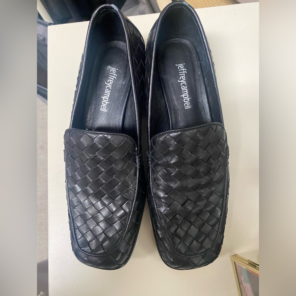 Jeffery Campbell woven leather loafers